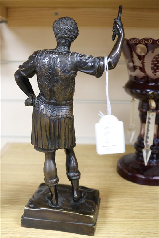 A bronze of a Roman emperor height 29.5cm